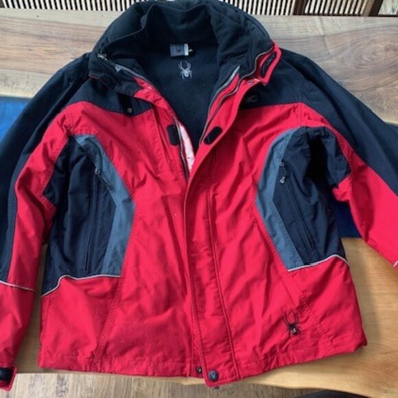 Spyder Red Ski Jacket Medium - Picture 1 of 3